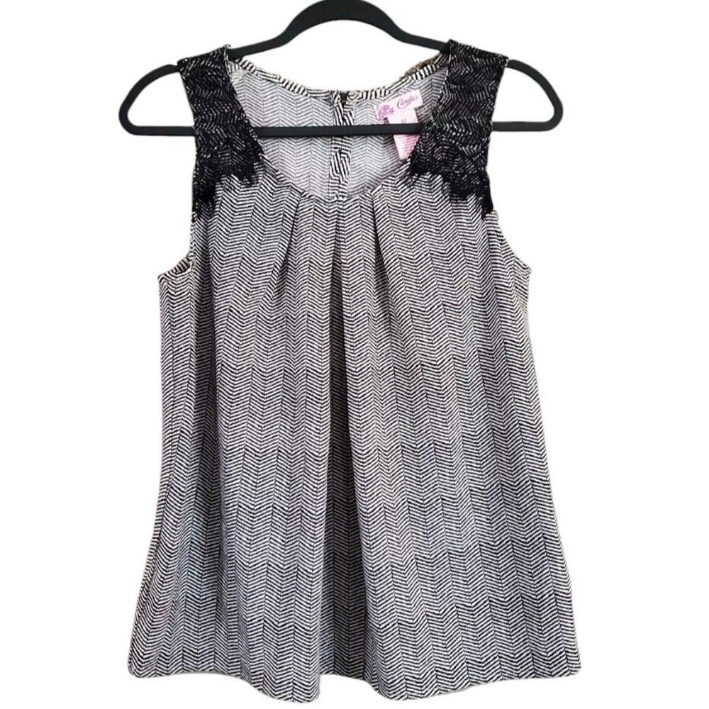 Candies Women's Sleeveless Pleated Blouse - Size M